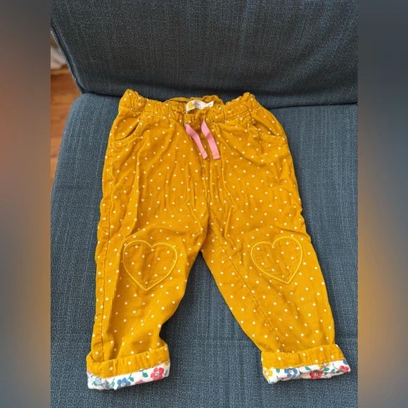 Boden cord pants with heart patches, 18-24 months - Picture 2 of 7